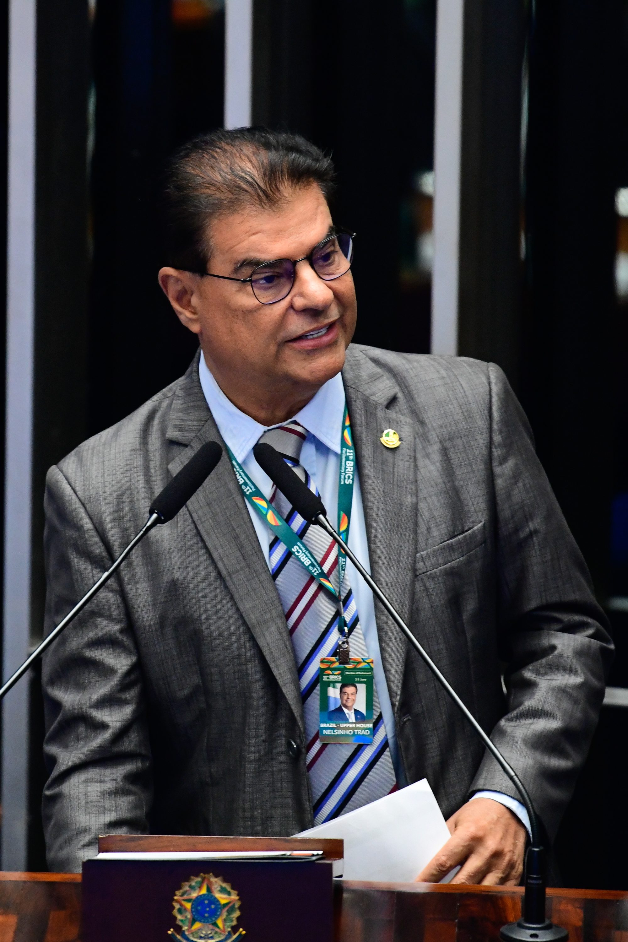 Senador Nelsinho Trad na tribuna do Senado Federal